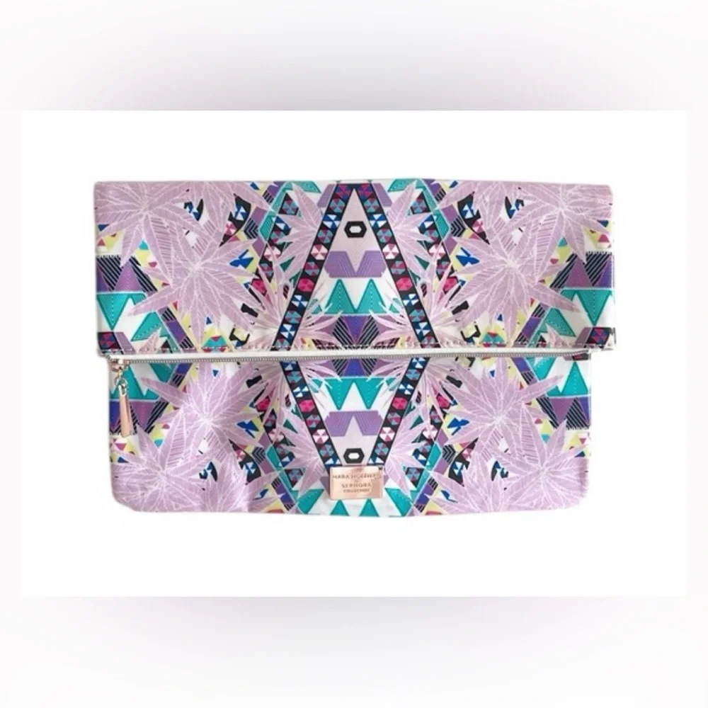 NWOT Mara Hoffman For Sephora Collection Zippered Multicolored Foldover Bag!